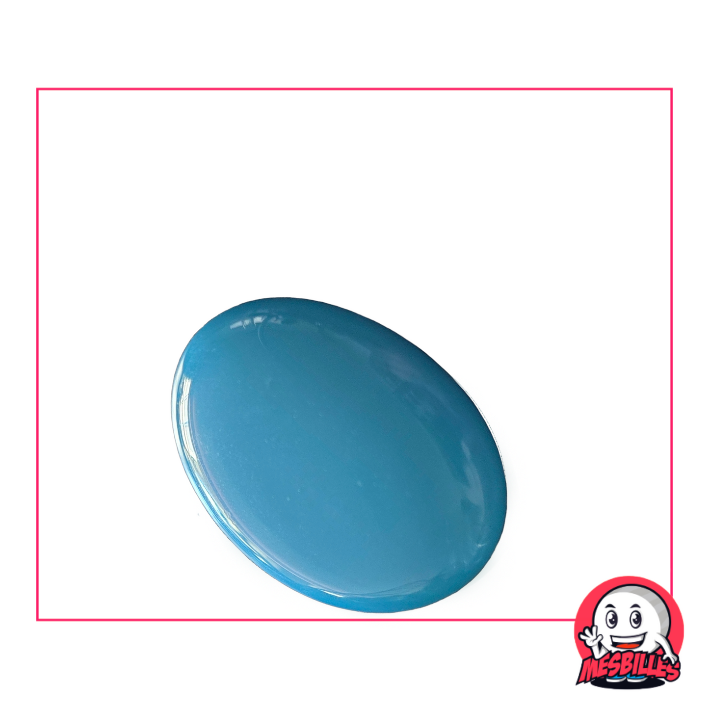 Biglia piatta azzurra opaca 30 mm denominata Perla Azzurra - venduta singolarmente su MieiBiglie.it