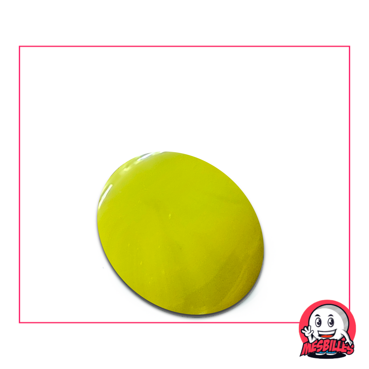 Biglia Piatta verde-giallo opaca 30 mm denominata Perla Kiwi-Limone – venduta singolarmente su MieiBiglie.it