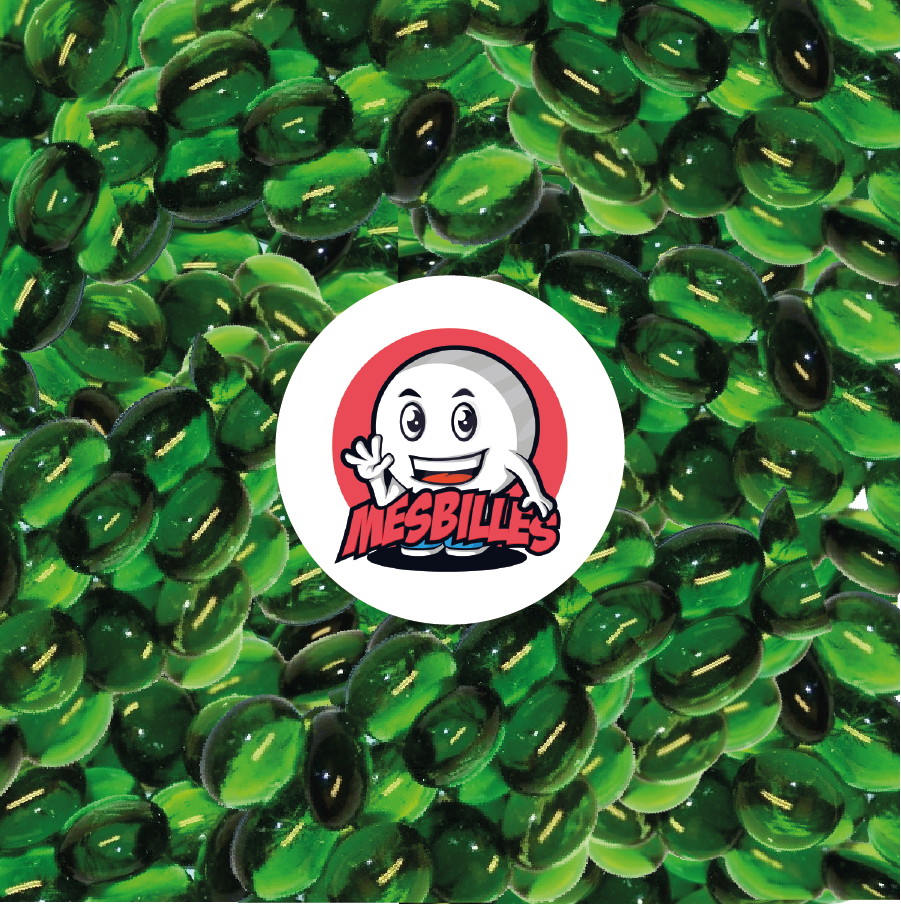 1 Biglia piatta 18 mm Lente Verde Scuro