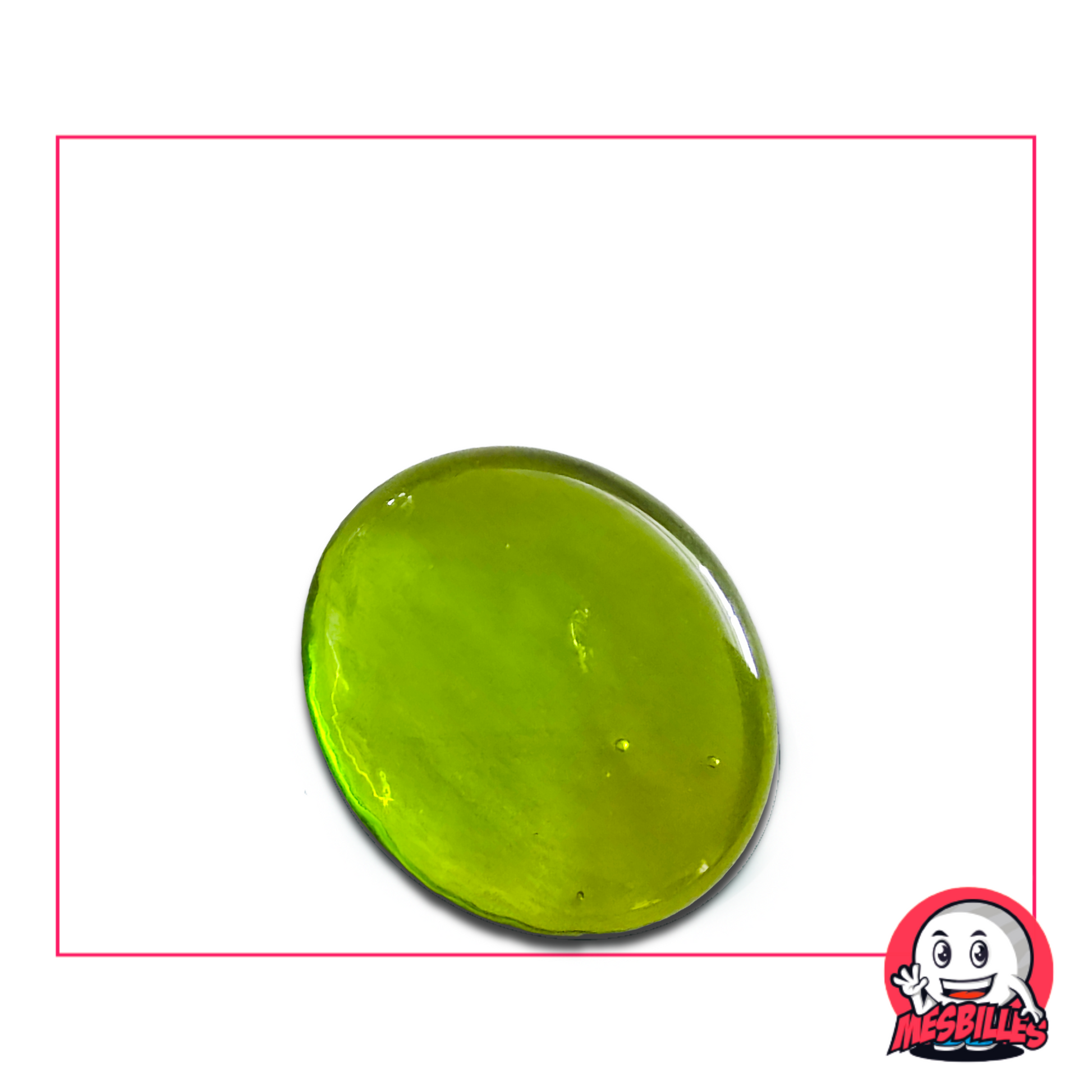 Biglia Piatta Traslucida Verde-Giallo 30 mm denominata Luce Verde-Giallo - venduta singolarmente su MieiBiglie.it