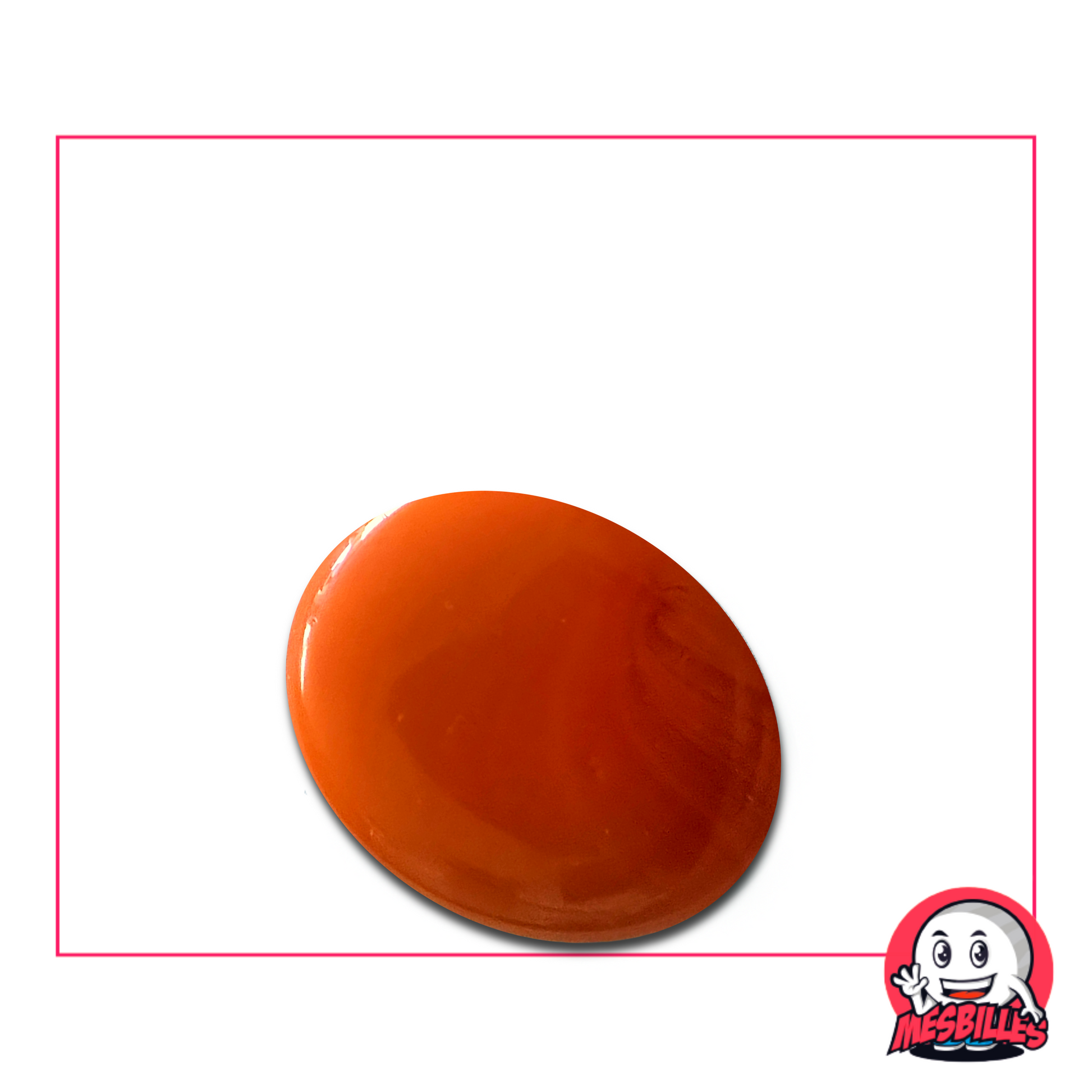 Biglia Piatta Arancione Opaca 30 mm denominata Perla Mandarino – venduta singolarmente su MieiBiglie.it