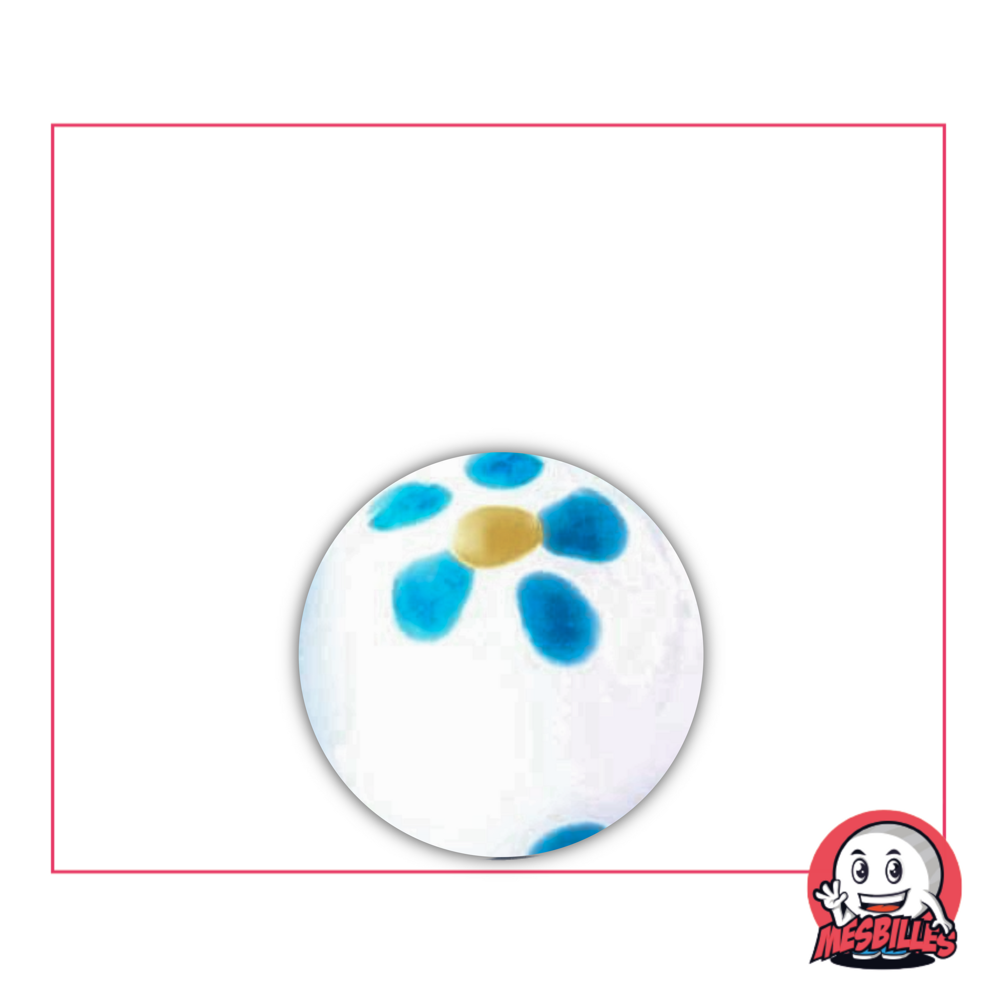 1 Biglia Pâquerette Bianca e Blu 16 mm