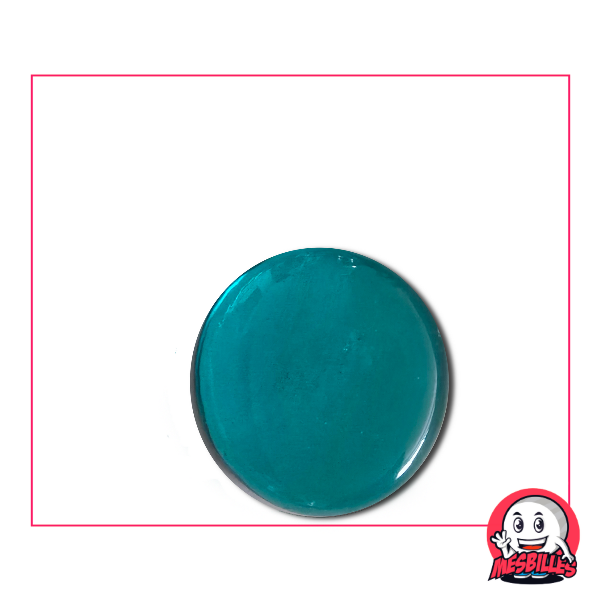 Biglia Piatta Traslucida Blu Anatra 30 mm denominata Luce Blu Anatra - venduta singolarmente su MieiBiglie.it