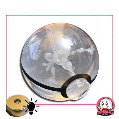 Support lumineux et sa bille Amphinobi 50 mm version « Dresseur » : attrapez-la avant qu’elle ne s'échappe ! ⚡