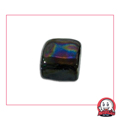 Nel mondo delle biglie, le Biglie a forma sono delle vere e proprie star. MieiBiglie vi propone questa biglia in vetro traslucido di colore grigio nero.