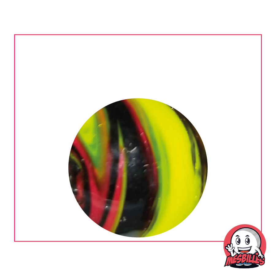 Biglia Diabolica Nera 25 mm, il Batman delle biglie