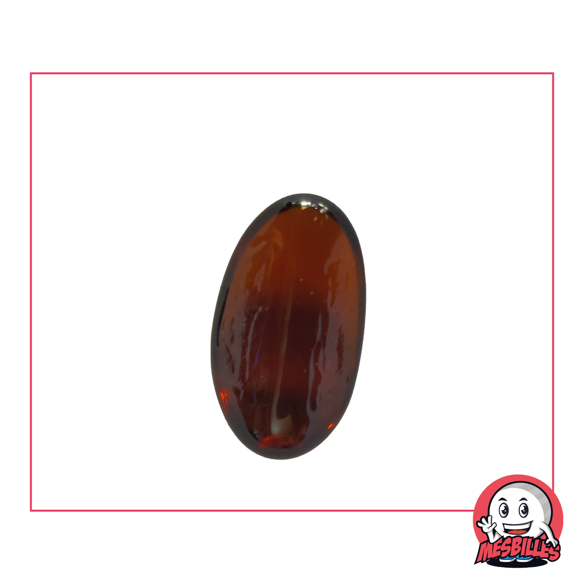Biglia a forma di baccello color ambra in vetro traslucido, dimensioni 25x15 mm, ideale per dare un tocco di calore a qualsiasi creazione o decorazione