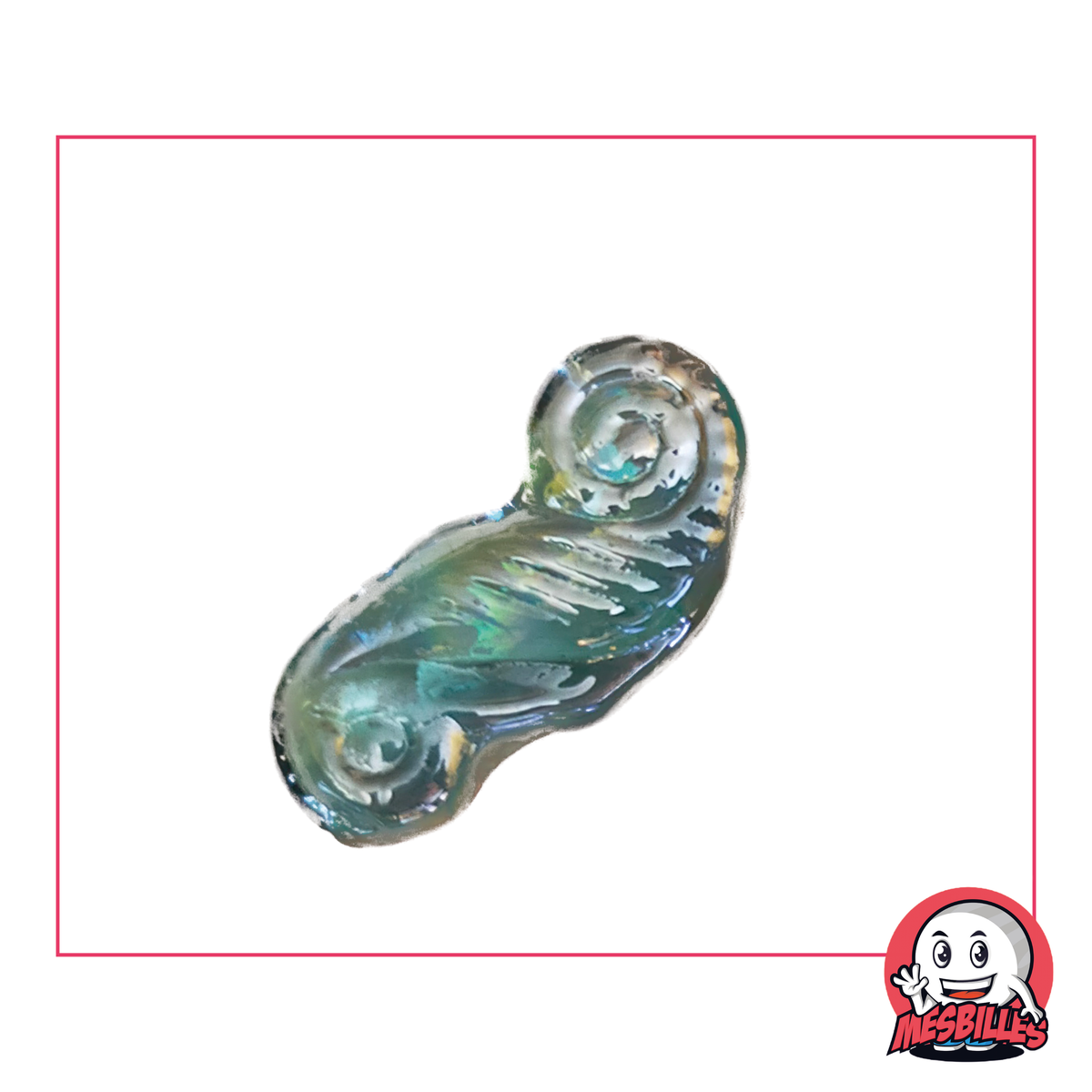 Biglia a forma di cavalluccio marino azzurro, biglia decorativa unica MieiBiglie, ideale per collezioni e creazioni artistiche