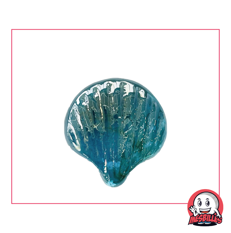 Biglia Conchiglia Blu Chiaro, l'oceano delle Biglie a forma di MieiBiglie