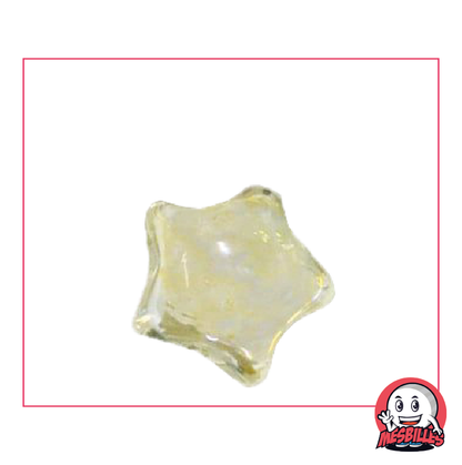 Biglia Hollywood in vetro traslucido cristallo di forma piatta, dimensione 2 cm - MieiBiglie