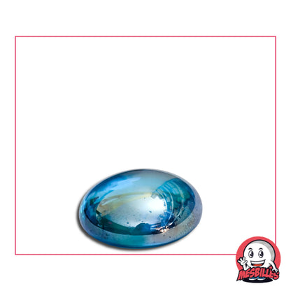 1 Biglia Piatta Iridescente Blu-Chiaro 18 mm