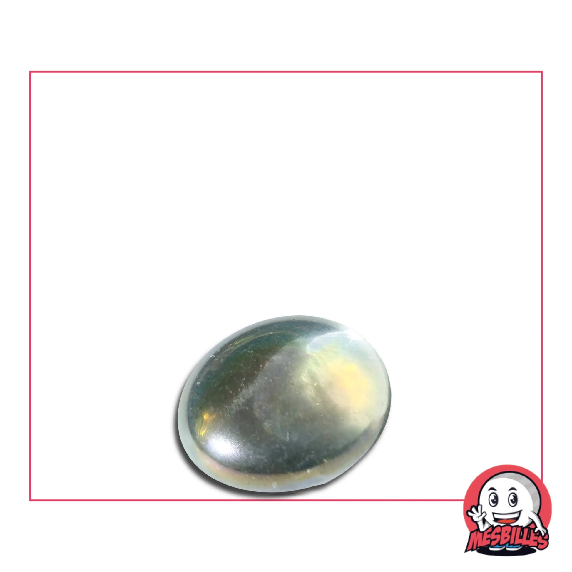 Cette bille est également nommée Bille Galet en Verre, elle est utilisée pour Jouer, Décorer ou Collectionner. Polyvalente et Irisée, la Bille Plate Cristal est bien Plus qu'un Simple Jouet