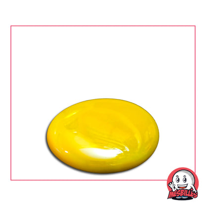 Grande bille plate Glossy Jaune