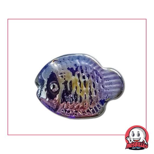 MesBilles vi propone questa biglia in vetro traslucido color blu notte: la biglia Pesce Koi.