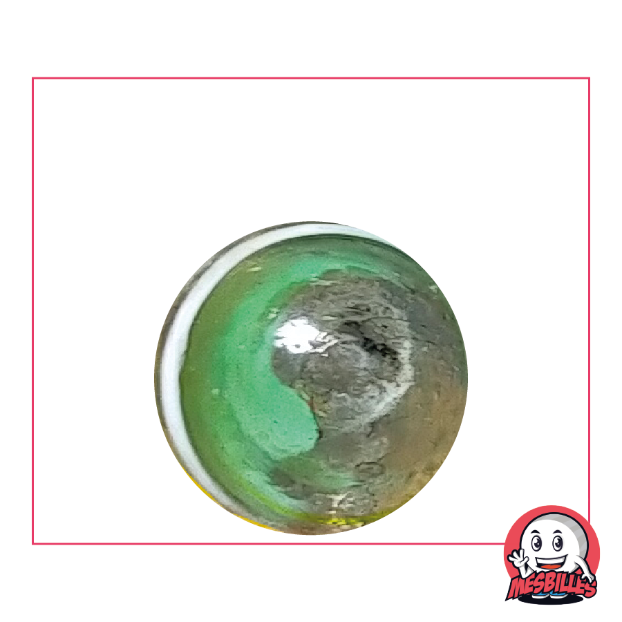 Biglia da collezione Tortita verde 25 mm: il guacamole dei giochi con le biglie