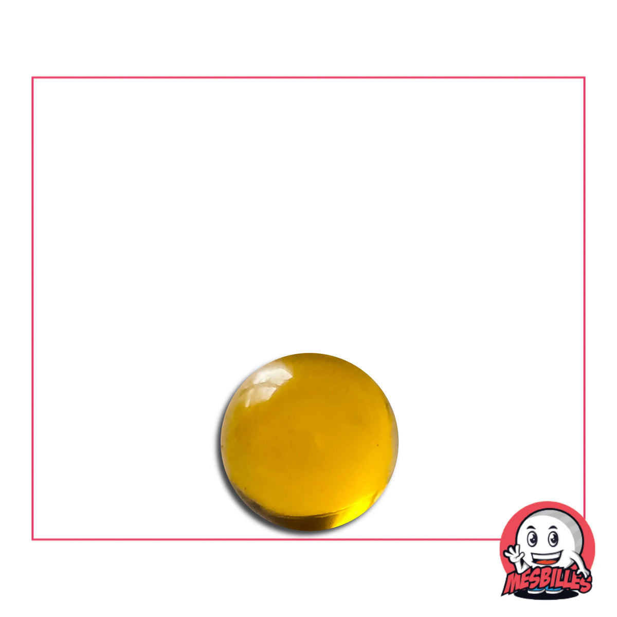 Mini Bille de 8 mm est en Cristal de Bohême de couleur Ambre Translucide.