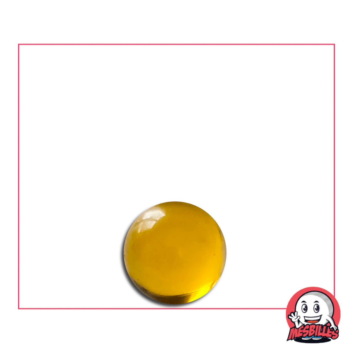 Cette petite Bille de 10 mm Ronde est en Cristal de Bohême couleur Ambré