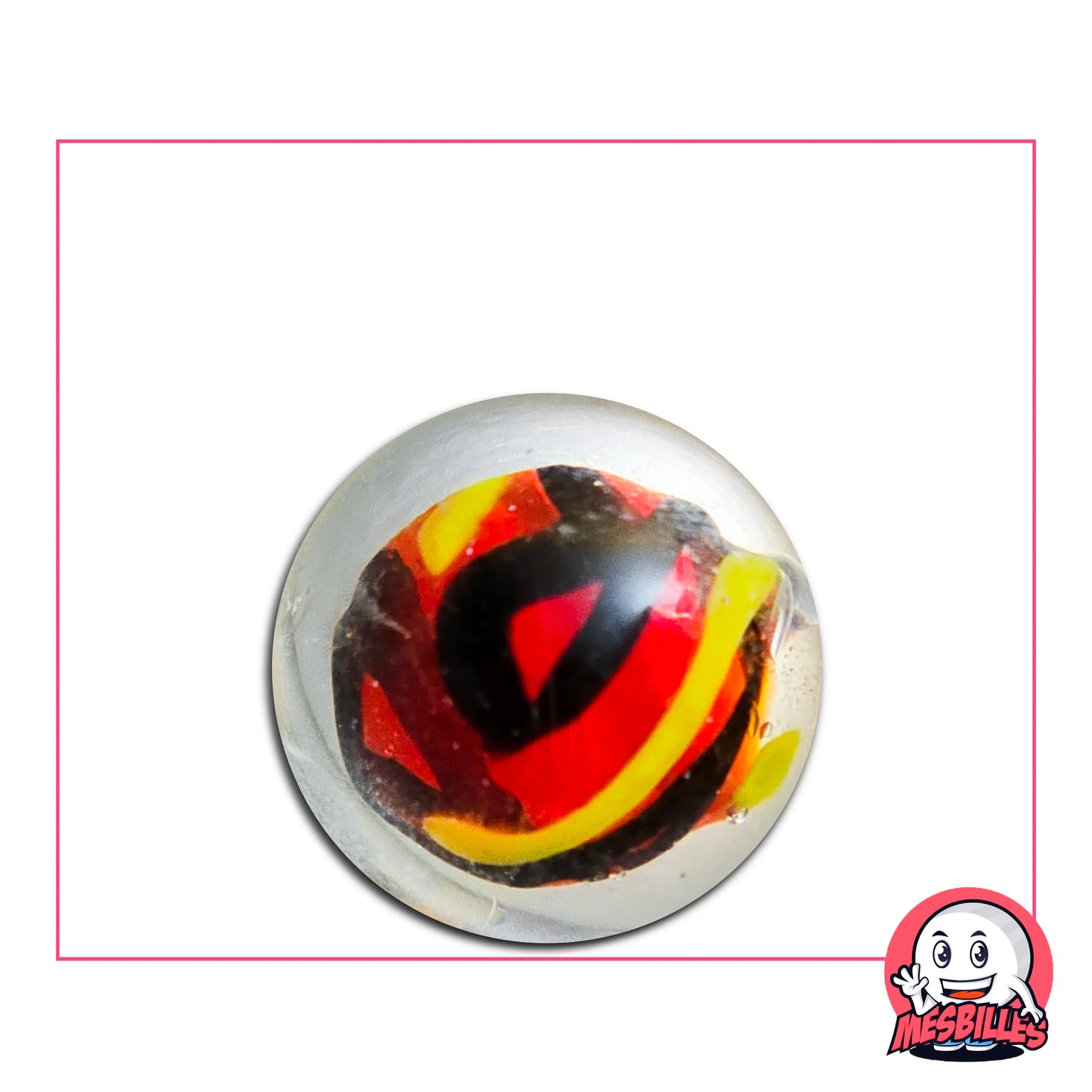 Enflammez la Curiosité avec notre Bille d'Art Créative Rouge, une bille qui Ensoleille tous les Sacs de Billes.