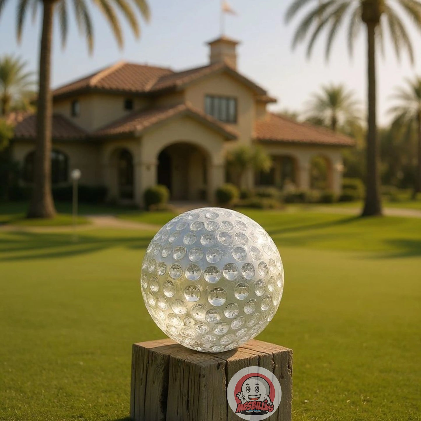 Elle est aussi fragile qu'impressionnante, et ne supporte ni les swings ni les chutes : Bille Balle de Golf Cristal 150 mm au golf