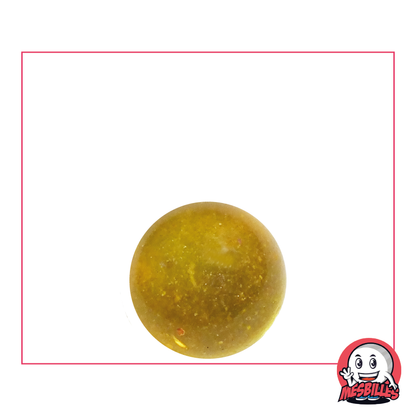 Biglia Gialla Sfocata 16 mm in vetro | Una dolcezza per le bustine di biglie