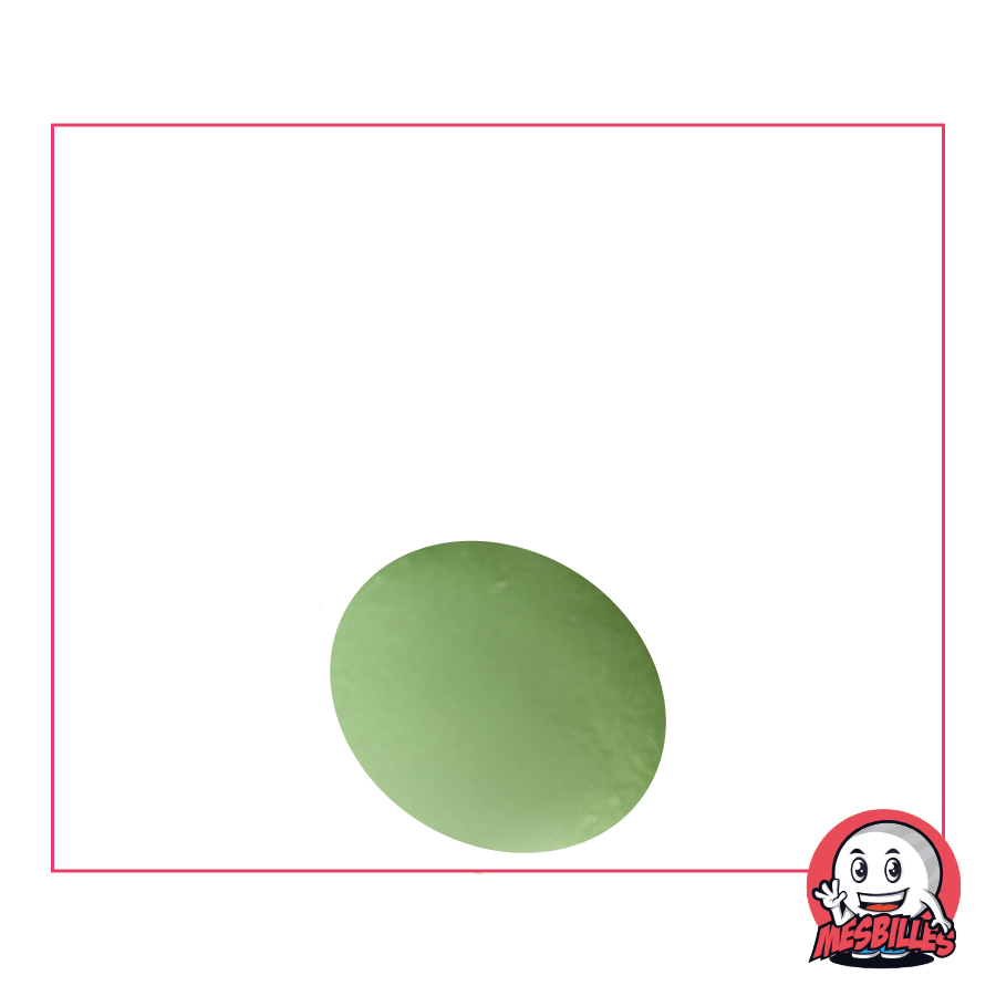 1 Biglia piatta 18 mm Lente Verde-Chiaro