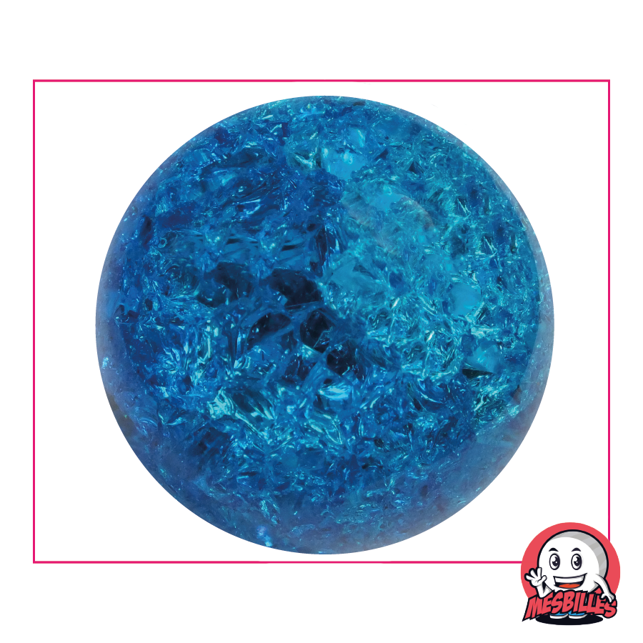 Biglia d'arte krakel blu, biglia da 50 mm