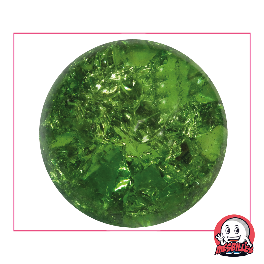Biglia d'arte krakel verde, biglia da 50 mm