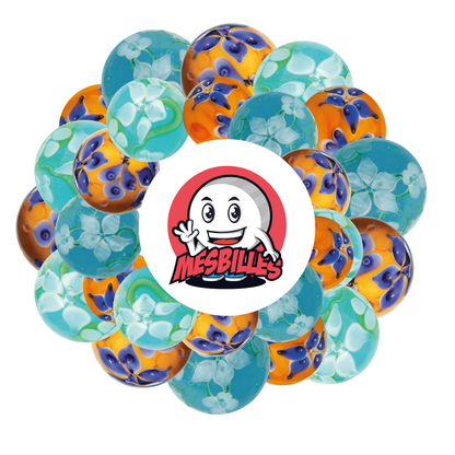 1 Biglia Arte Corona Fiorita Blu 22 mm