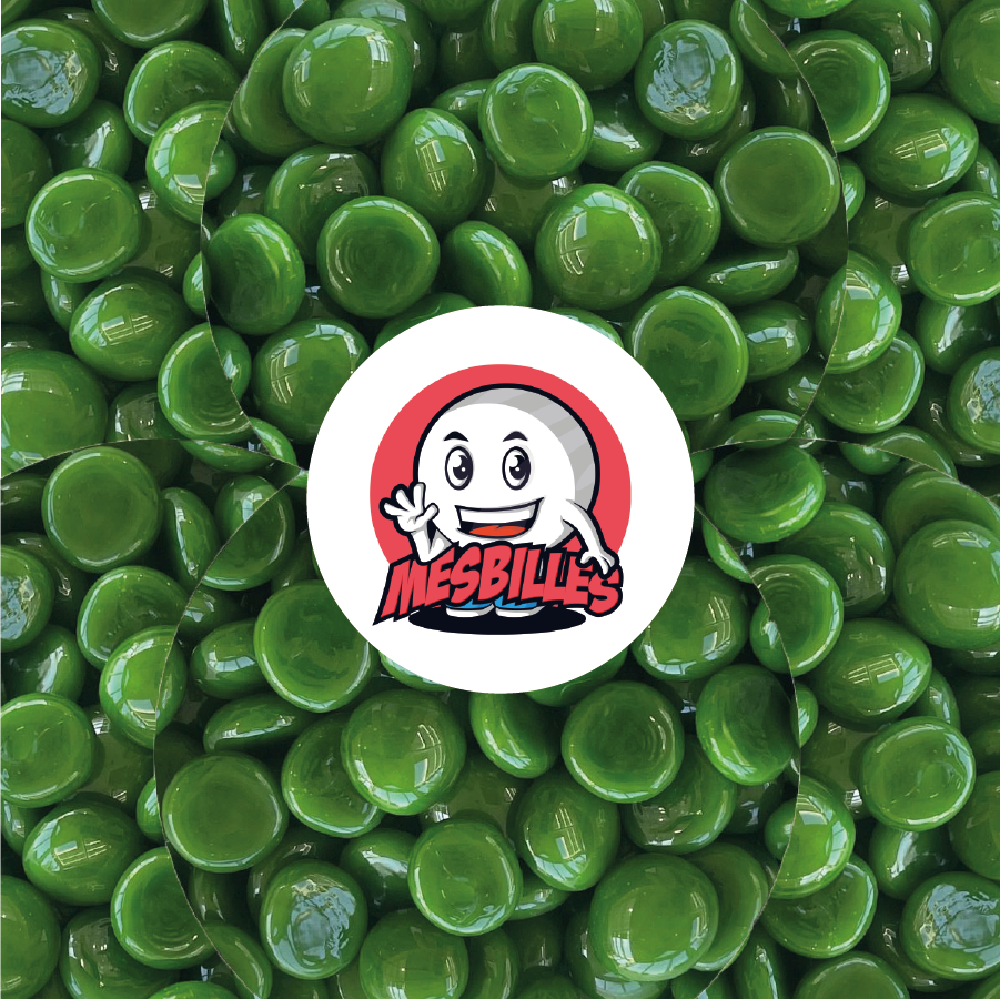 1 Biglia Piatta Perla Verde Scuro 18 mm