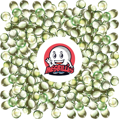 1 Biglia piatta 18 mm Lente Verde-Chiaro