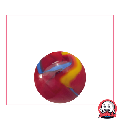 Biglia Fiesta 22 mm rossa striata di blu e giallo - MieiBiglie
