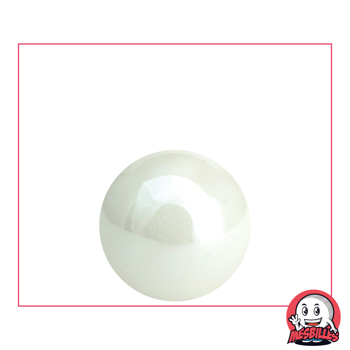 MieiBiglie - Biglia Lucida Bianca Perla opaca brillante 22 mm