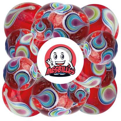 1 Biglia Art Goccia Fosforescente Rossa 22 mm