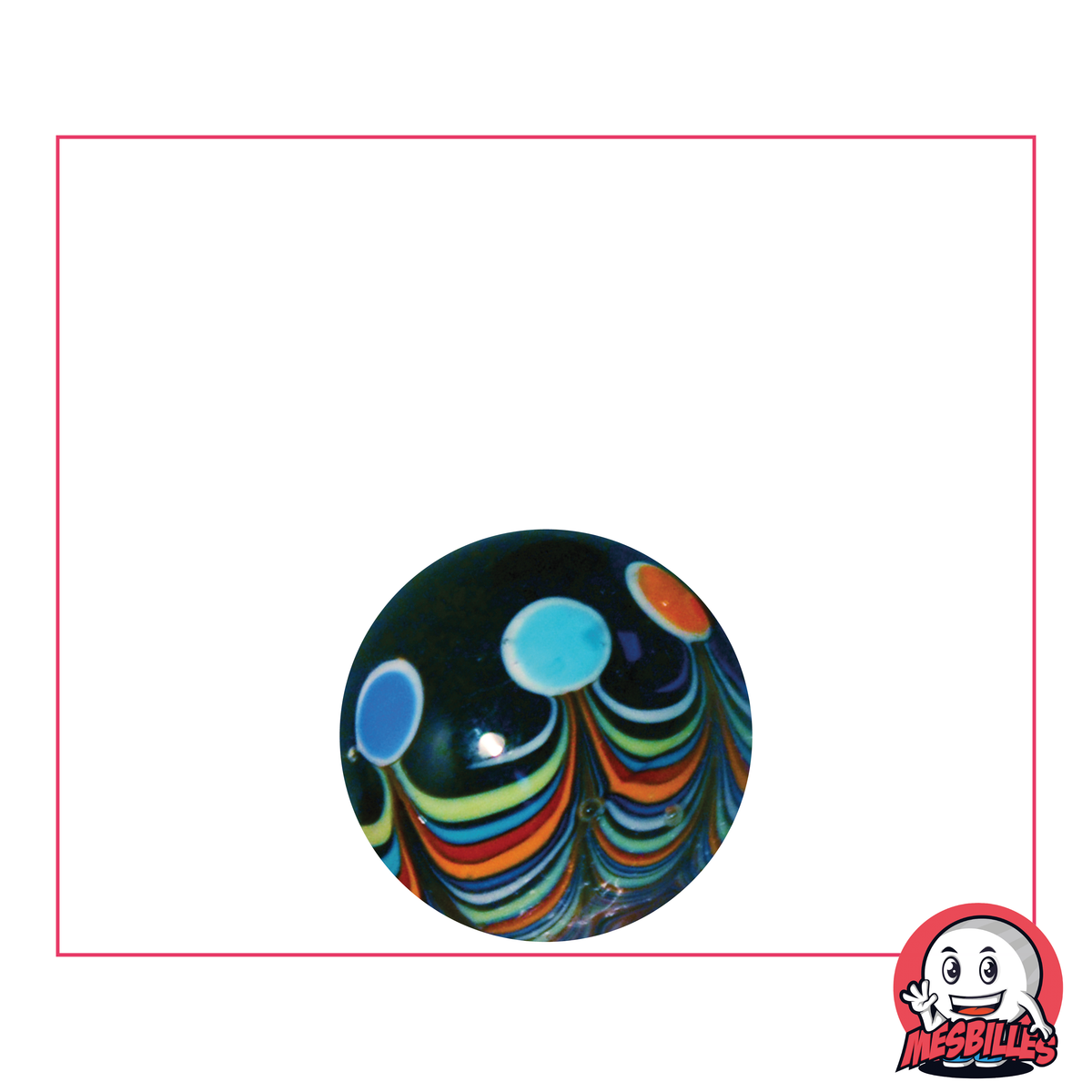 Biglia d'Art Joker Nero 16 mm, cerchi colorati intrecciati - serie limitata gioco da esterno