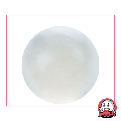 Biglia Luce Cristallo 42 mm, biglia in vetro color cristallo, biglia taglio balena, biglia molto grande