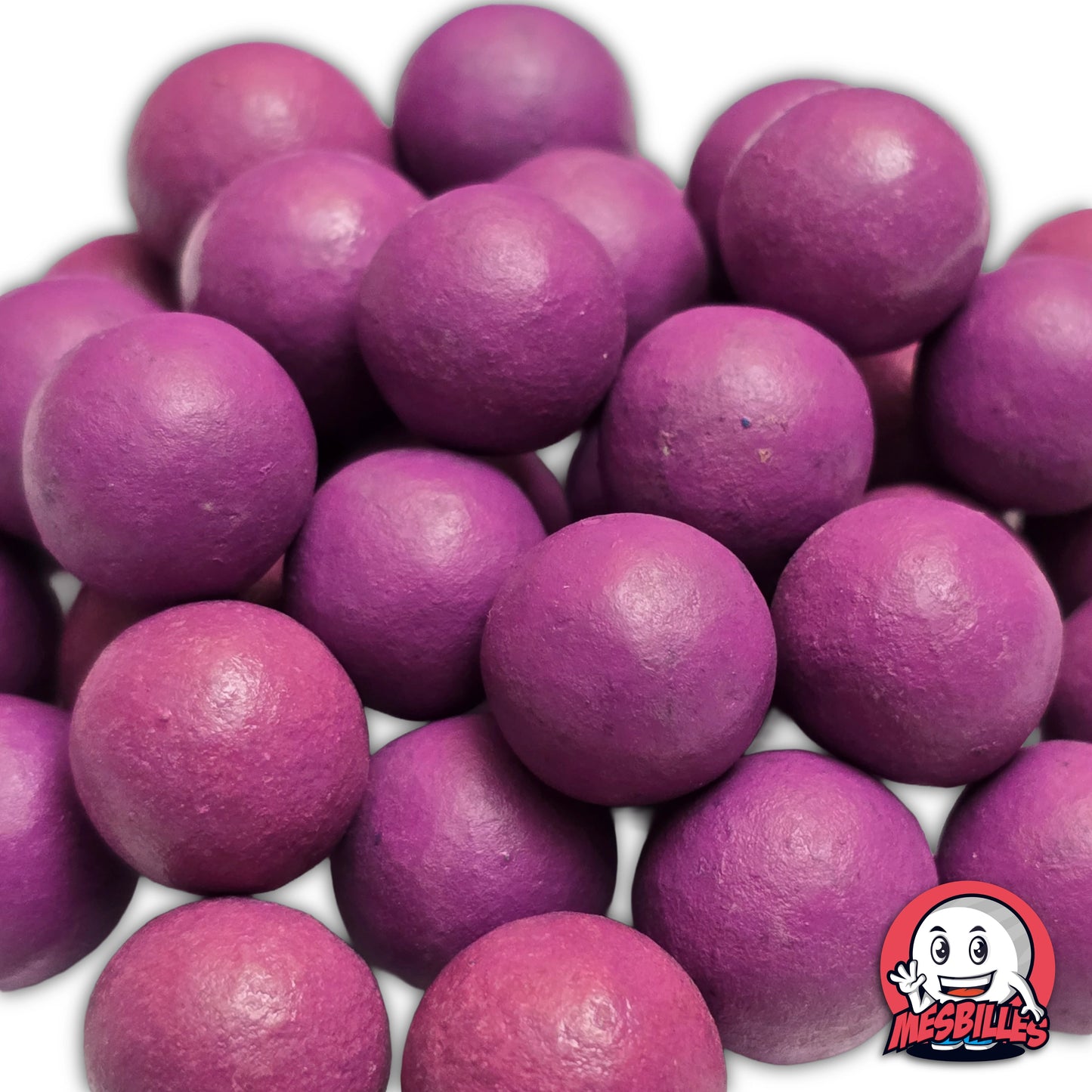 Ensemble de billes violettes en argile 16 mm ; pièces artisanales françaises aux teintes profondes et au charme intemporel