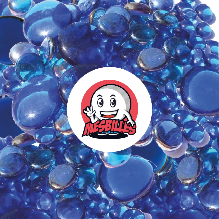 250 gr Biglie Blu Anatra, Biglie piatte che fanno il tuffo