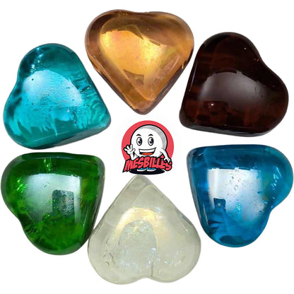 MesBilles vous propose ces Billes coeur douceur en verre Translucide 