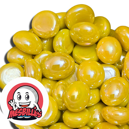 Pour Décorer, Jouer ou Collectionner, Les Petites Billes Plates Jaune de MesBilles sont indispensables.