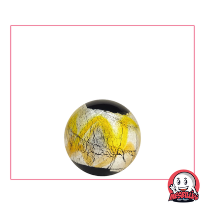 Biglia Art Machu Picchu 16 mm di alta gamma, nera con nastro metallizzato dalle sfumature giallo oro