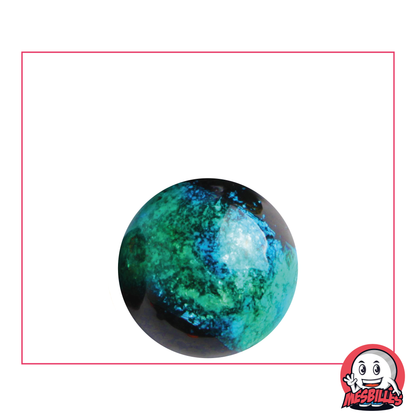 Biglia Art Machu Picchu Turchese 22 mm circondata da un nastro metallizzato molto largo con sfumature blu
