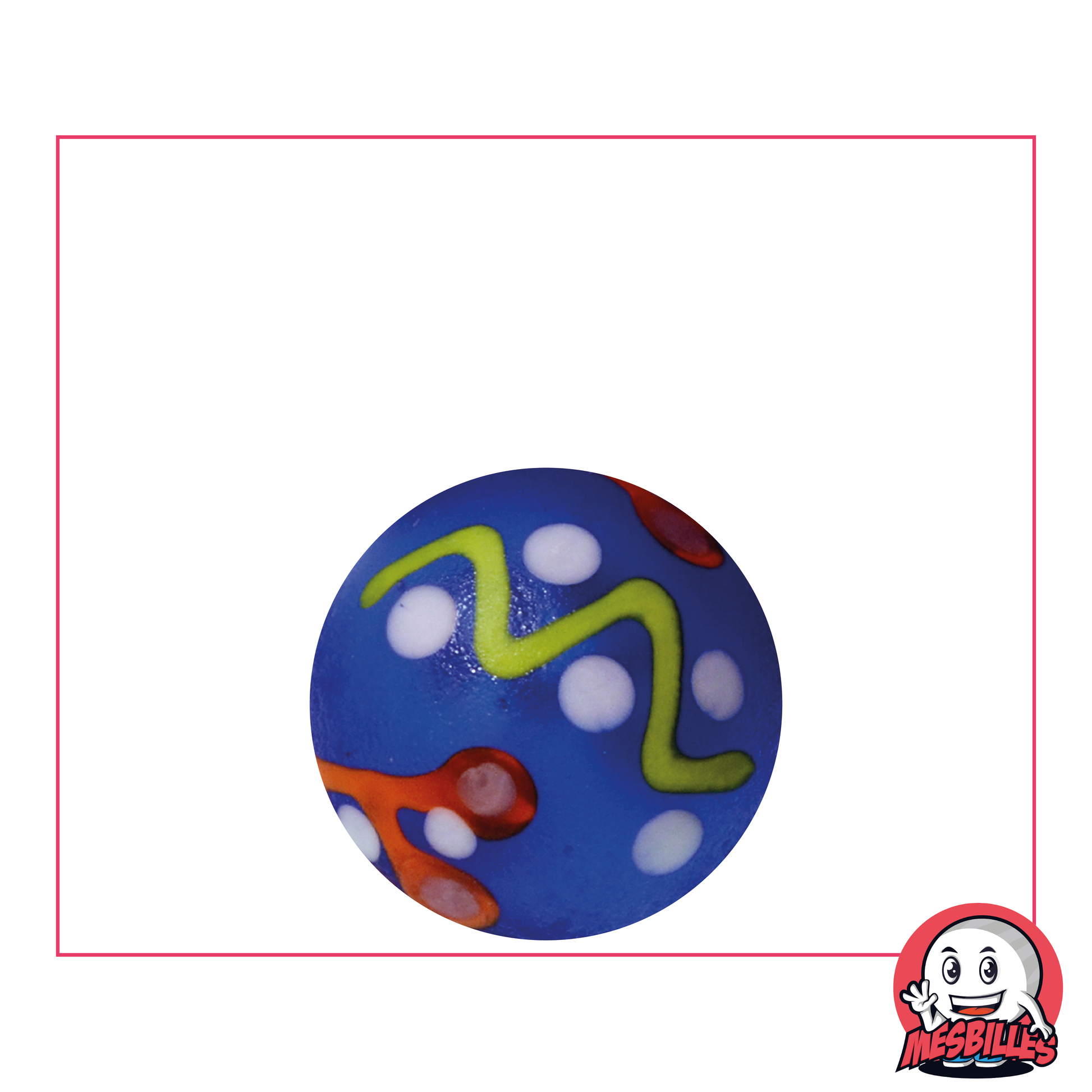 Biglia Piñata Satinata Blu 22 mm, motivi geometrici colorati - per gli appassionati di arte moderna