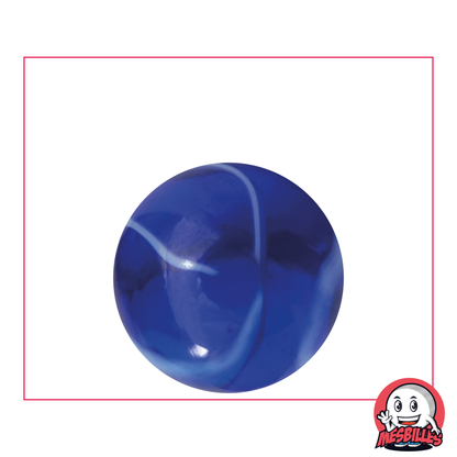 Biglia Spot 25 mm - Vetro Traslucido Blu striato di Bianco - MieiBiglie