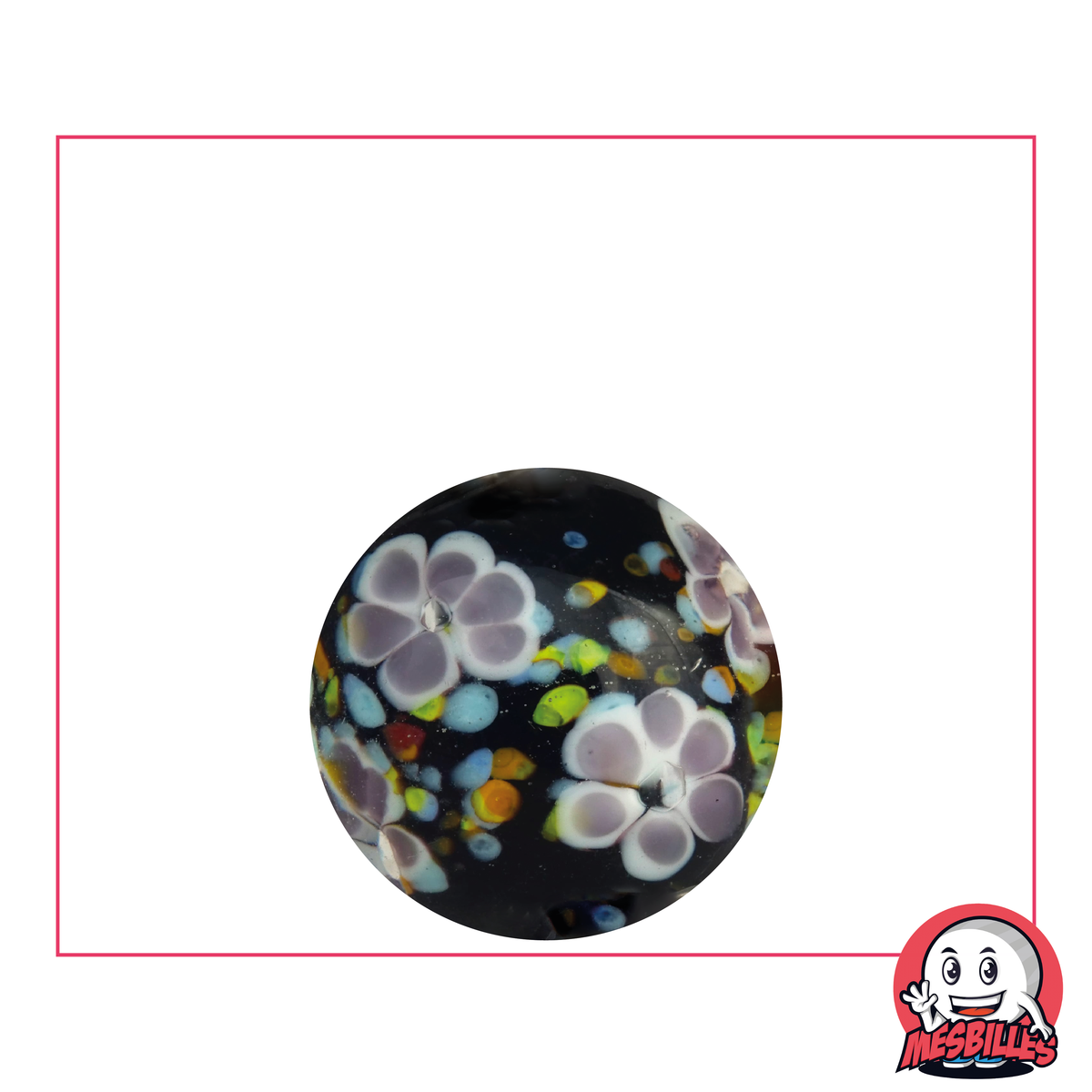1 Biglia Arte Tappeto Floreale Nero 22 mm