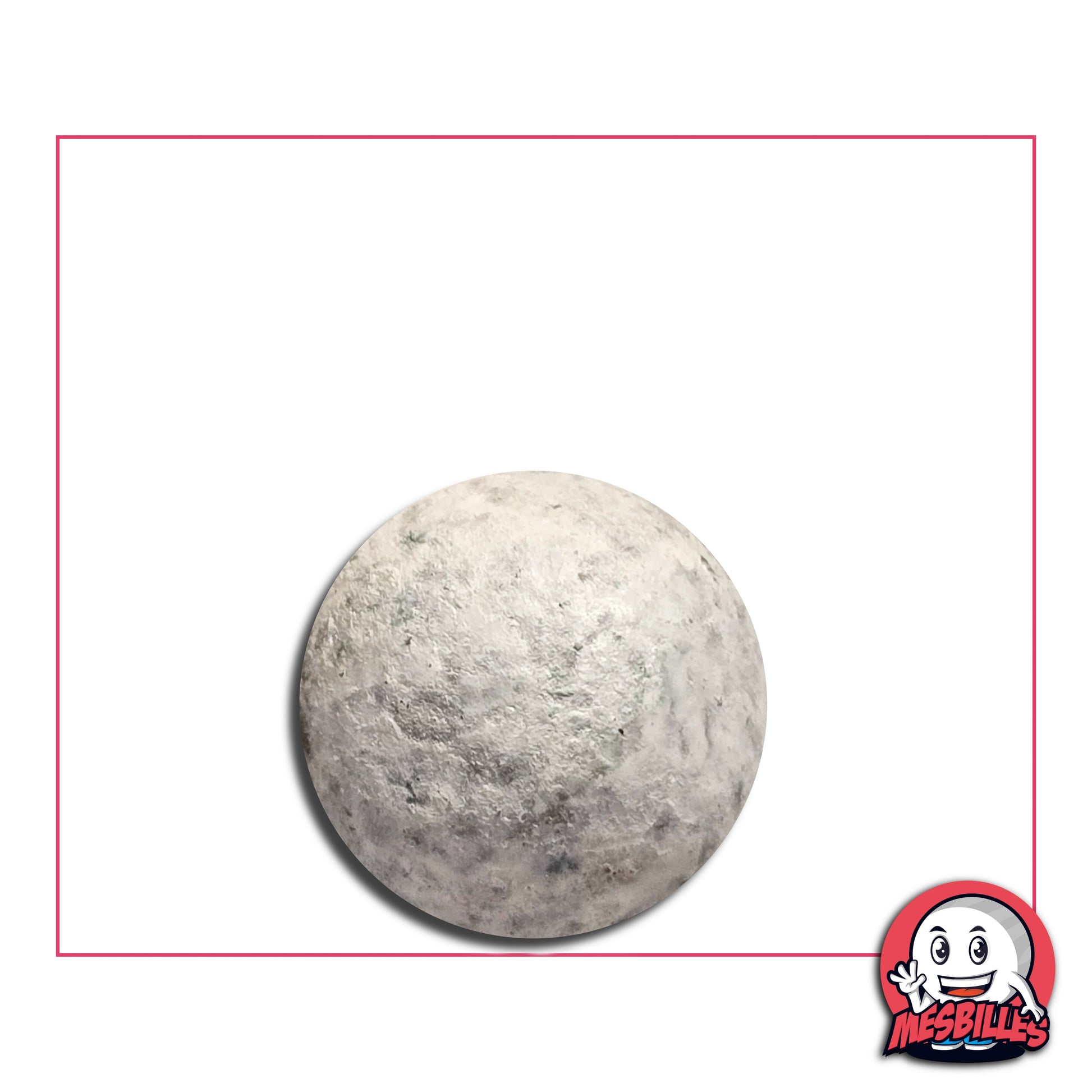 Bille en terre blanche 16 mm ; pièce artisanale française à la texture mate et au charme traditionnel.