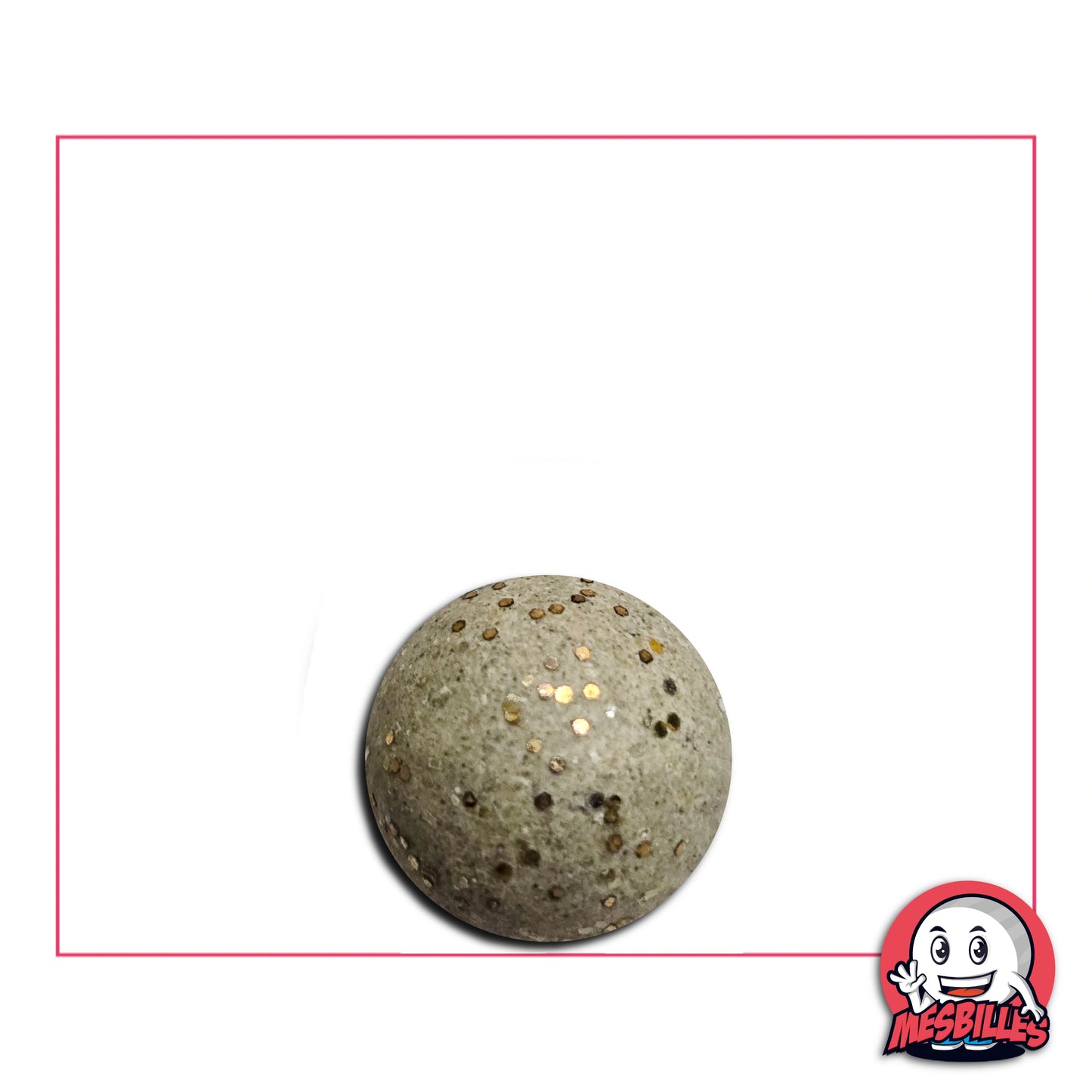Bille en terre Gris avec paillettes de 10 mm.