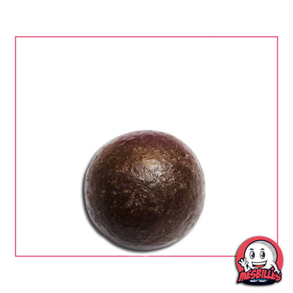 Bille en terre marron 16 mm ; pièce artisanale française à la texture mate et au charme traditionnel