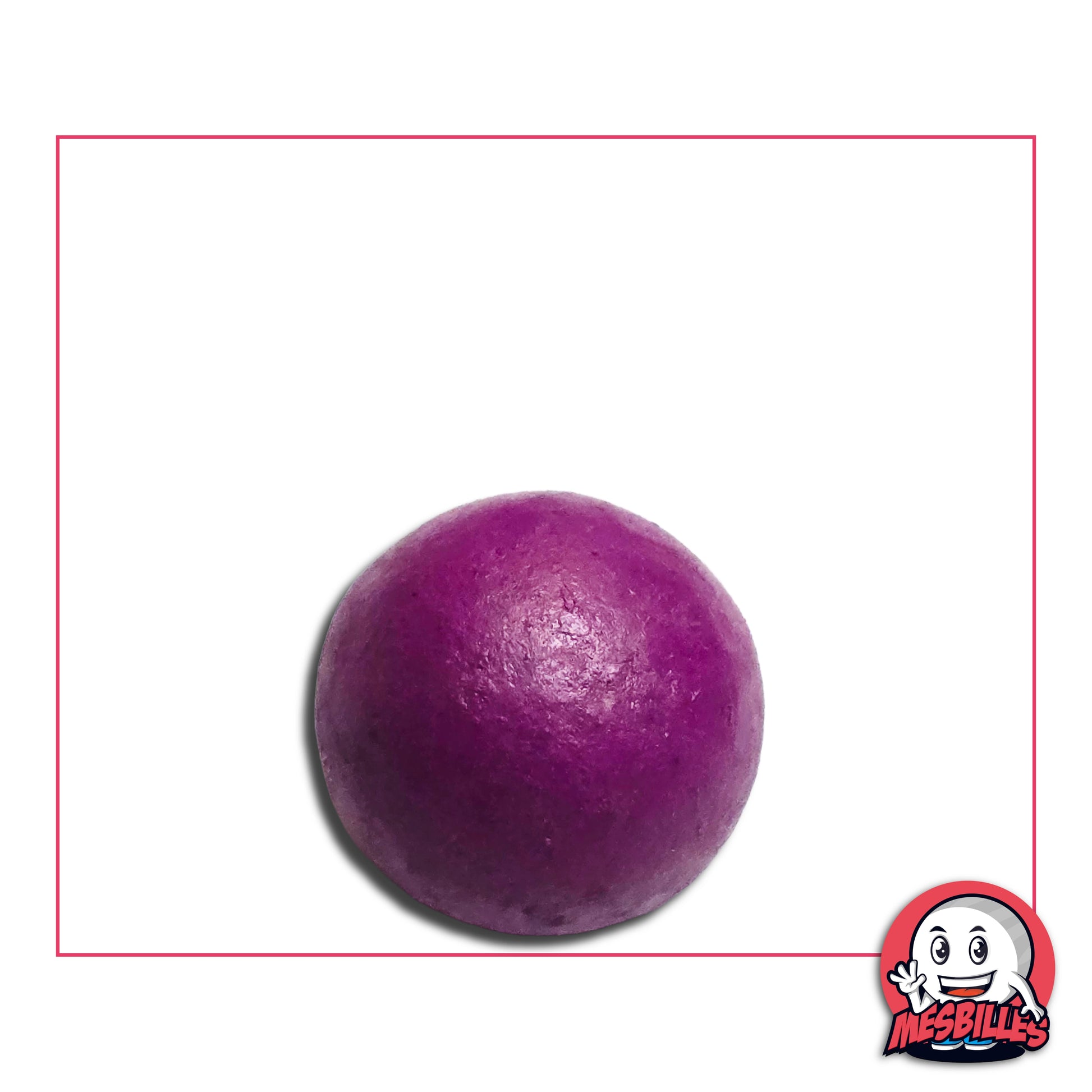 Bille artisanale en terre violette 16 mm ; fabrication française avec finition mate et style unique