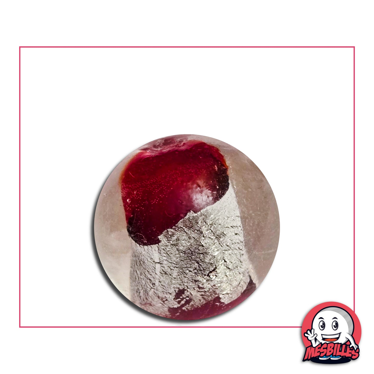 Bille Planète Rouge 25 mm KimPlay Collector, Une planète puissante au centre affirmé intensité maximale et contraste fort