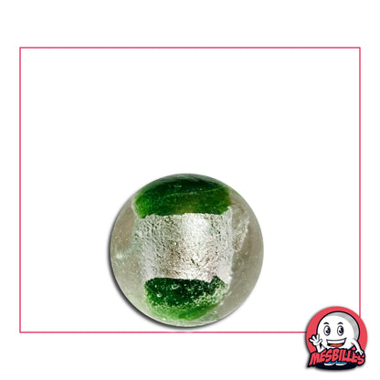 Bille Planète Vert 16 mm KimPlay Collector : Une bille organique à l’équilibre nature profondeur et lisibilité du cœur